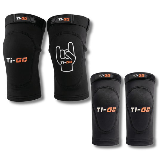 Ti-GO RideAwesome Kids MTB Knee and Elbow Pads Bundle