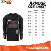 Ti-GO Kids Body Armour Size Chart