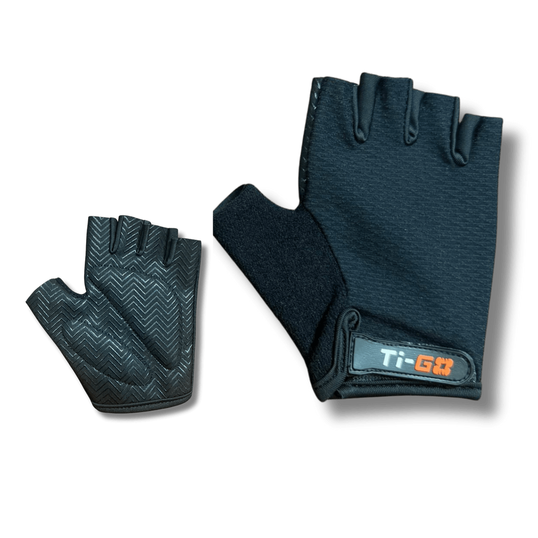 Ti-GO Kids Short Finger 'Carbon' Cycling Gloves