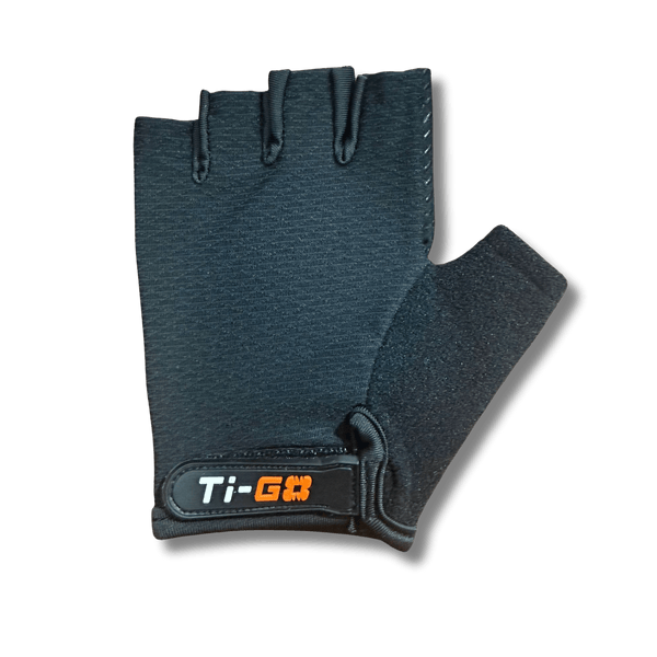 Ti-GO kids' short finger 'Carbon' cycling gloves – product photo 6