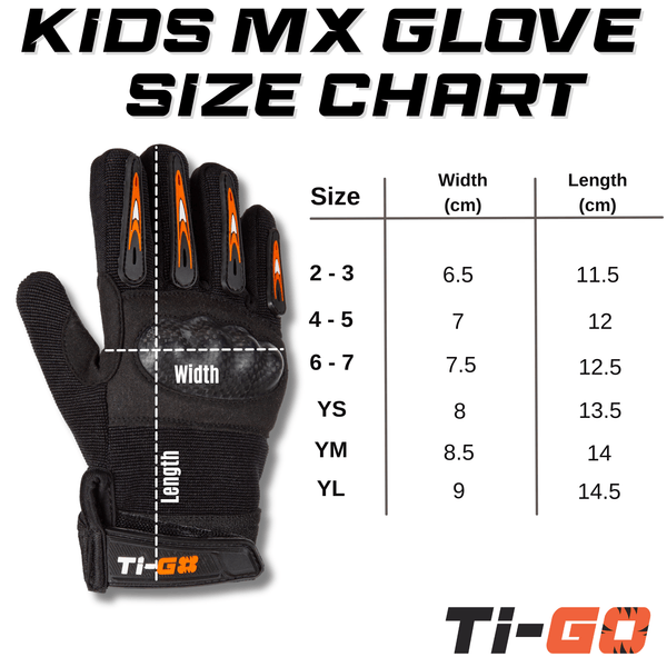 Ti-GO Kids MX Motocross Gloves