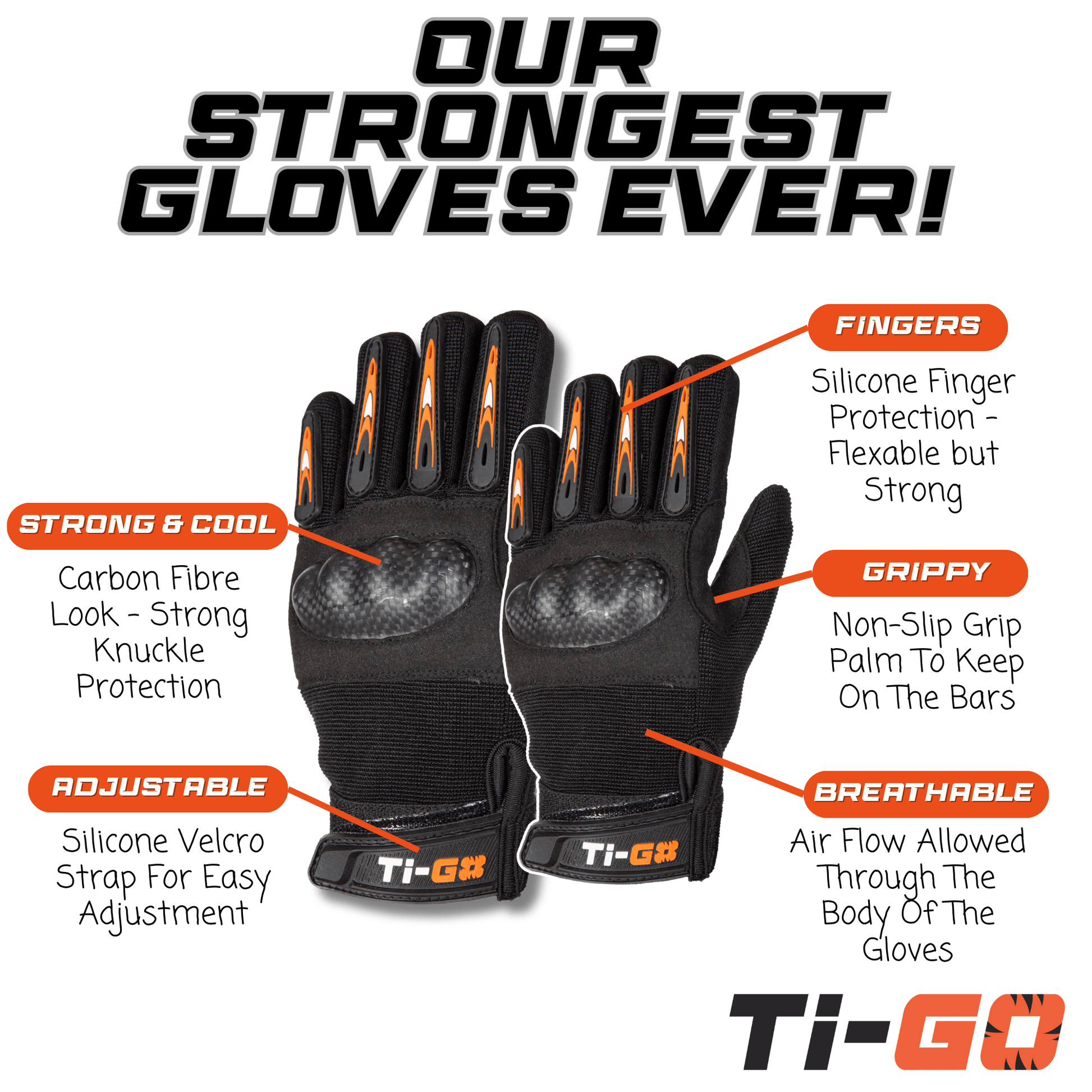 Ti-GO Kids MX Motocross Gloves