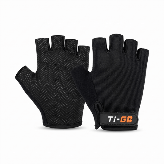 Ti-GO Kids Short Finger 'Carbon' Cycling Gloves