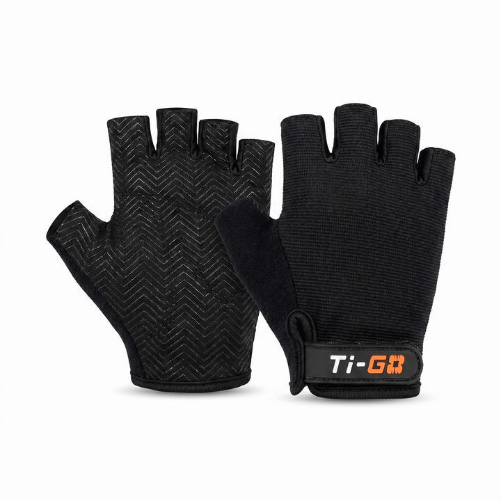 Ti-GO Kids Short Finger 'Carbon' Cycling Gloves