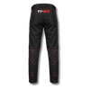 Back of Ti-GO kids MX, BMX & MTB riding pants in black & orange hex print
