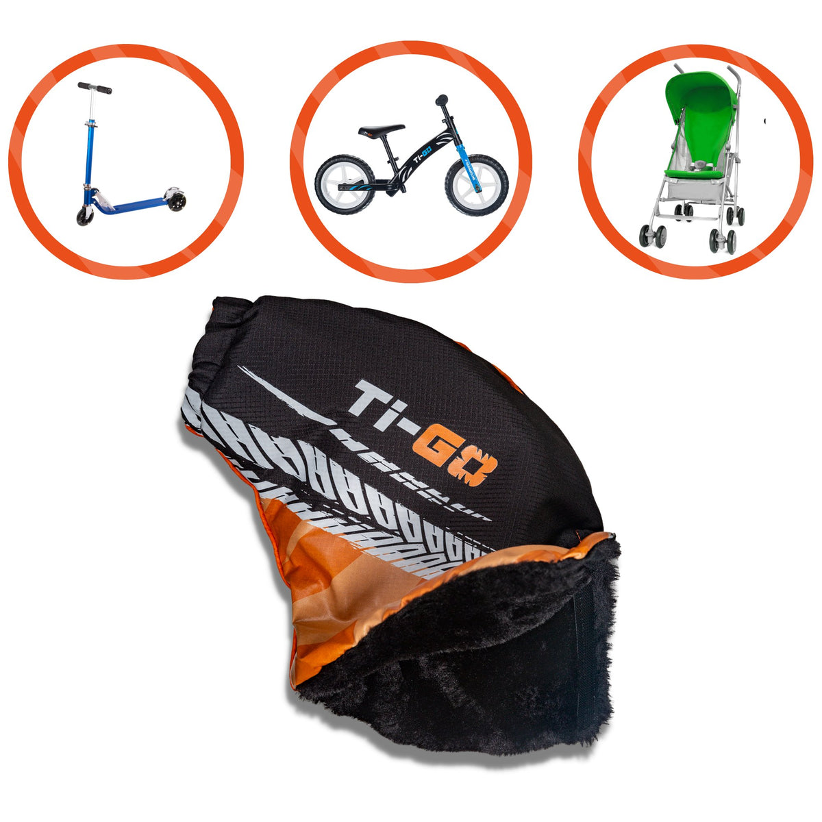 Ti-GO 'TOTES-WARM' Hand Thingy – Kids Handlebar Hand Warmers for Bikes & Scooters