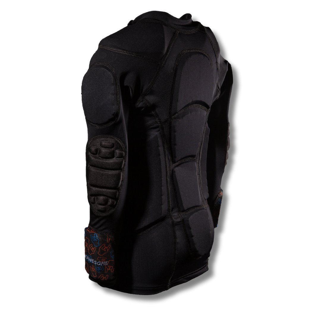 Ti-GO 'RIDE-SHIELD' Padded Zip-Up Body Armour Long Sleeve Jersey