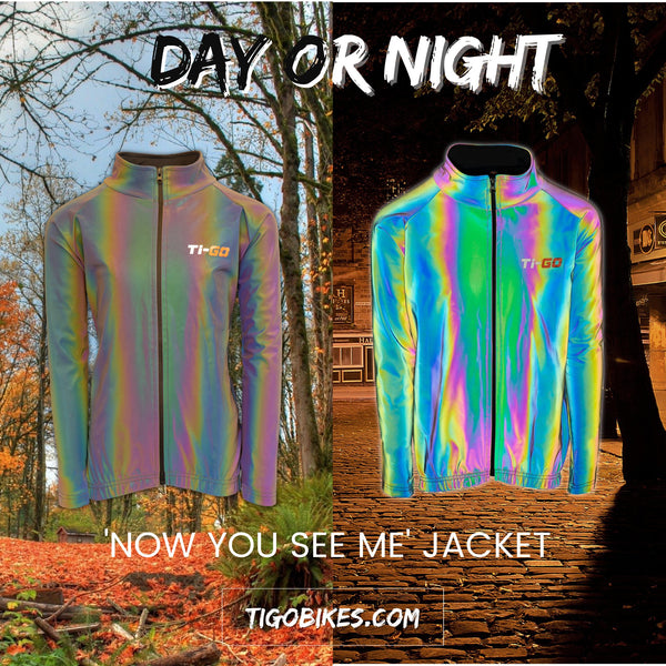 Ti-GO 'Now You See Me' kids' jacket reflecting light