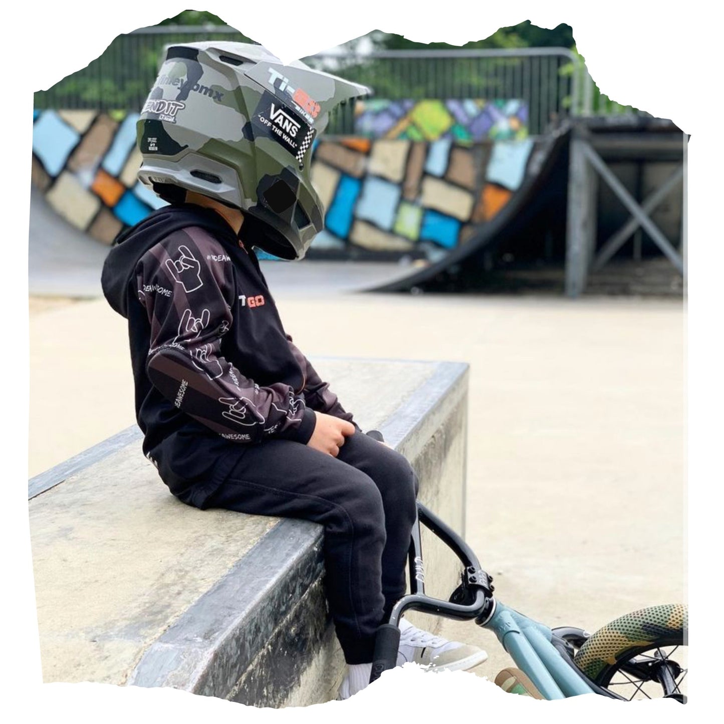 Ti-GO Kids #RideAwesome MTB BMX Zip Hoodie